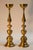 Rococo Vintage Monumental Brass Candlesticks- a Pair For Sale - Image 3 of 3