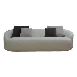 Cottonflower 240 Cloud Curved Sofa in White Boucle by Danu Chirinciuc for Kabinet For Sale