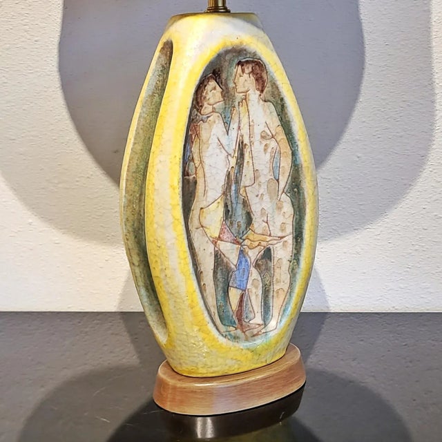 Tall Marcello Fantoni Table Lamp With Figures For Sale In Austin - Image 6 of 11