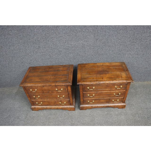 Pair of Guy Chaddock Melrose Collection Cherry Three-Drawer Nightstands For Sale In Philadelphia - Image 6 of 9
