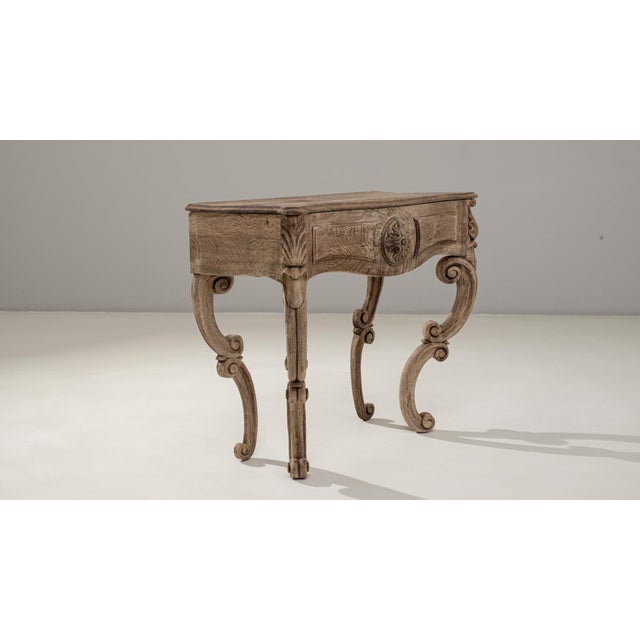 19th Century French Baroque Revival Carved Wooden Console Table For Sale - Image 16 of 18