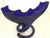 1970s Cobalt Blue Blown Glass American Cornucopia Gondola Centerpiece Vase For Sale - Image 15 of 16
