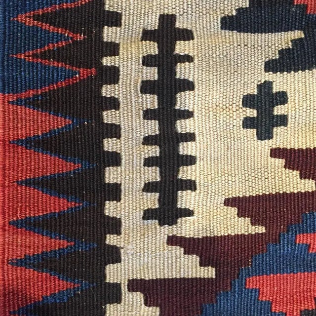 Mid 19th Century Early 20th Century Shahsavan Kilim For Sale - Image 5 of 5