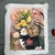 1950’s Abstract Expressionist Surrealist Figures & Flowers Painting on Canvas For Sale - Image 4 of 5