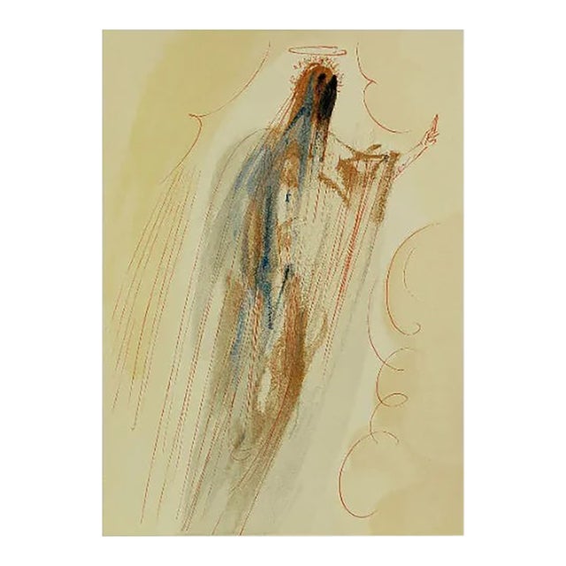 1960 Dali Woodcut Paradise 29 the Creation of Angels For Sale