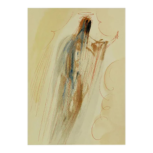 1960 Dali Woodcut Paradise 29 the Creation of Angels