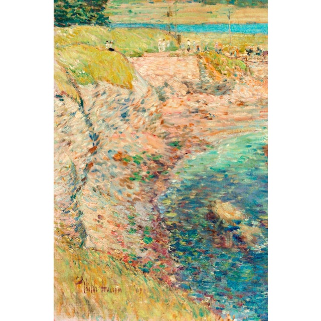 Vintage Coastal Art Print – Newport Beach by Childe Hassam, 28" X 28" For Sale In Buffalo - Image 6 of 8