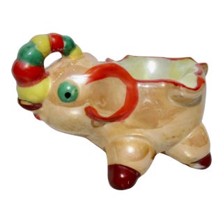 Made in Japan Art Deco Lustre Ware Elephant Ashtray 30s For Sale