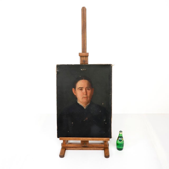 Vintage Folding Table Top Easel Made in Oak For Sale - Image 11 of 17