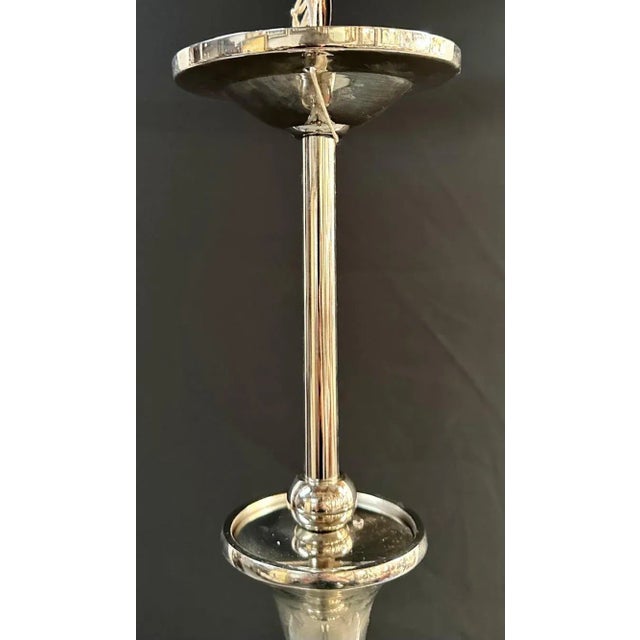 Modern Silver Cone Pendant in Antiqued Finish For Sale - Image 4 of 10