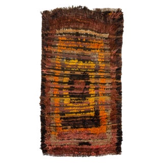 1960s Vintage Turkish Tulu Rug- 3′9″ × 7′2″ For Sale