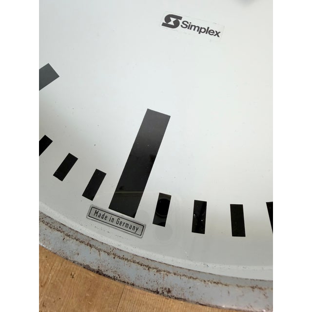Large Industrial Double Sided Factory Clock from Simlex, 1960s For Sale - Image 13 of 18
