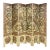 1970s Signed Peacock Relief 6-Panel Folding Screen by K. Walton 12/100 For Sale