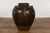 Thai Brown Glazed Ceramic Vase with Loop Handles and Cream Dotted Décor For Sale - Image 4 of 13