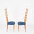 Paolo Buffa Italian Chiavari High Back Chairs in Blonde Beechwood attributed to Paolo Buffa, 1950s, Set of 2 For Sale - Image 4 of 16