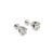 Modern 14k White Gold 6 Prong Screw Back 2.60 Ct Round Diamond Stud Earrings, A Pair For Sale - Image 3 of 8