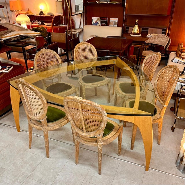 Large Wood and Glass Dining Table by Prospero Rasulo for Poltronova, 1990s For Sale - Image 12 of 12