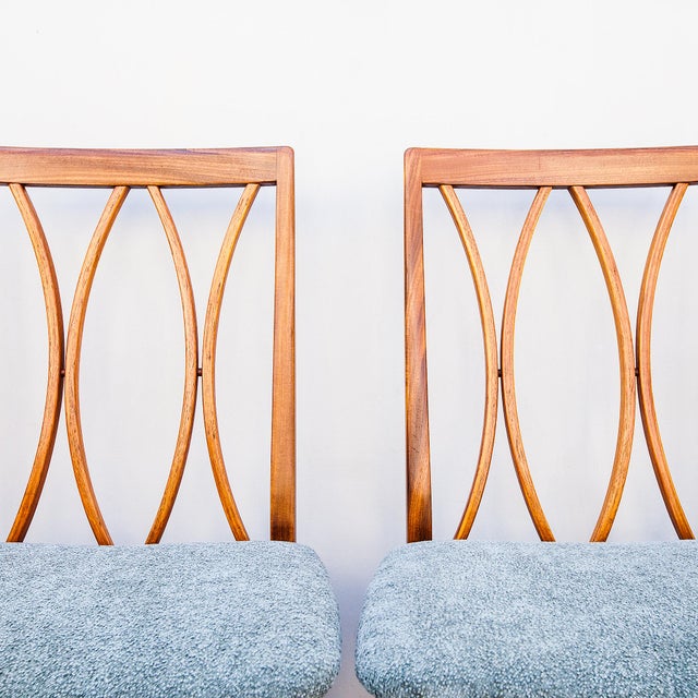 1970s Vintage Mid Century Modern Teak & Afromosia Dining Chairs For Sale - Image 5 of 15