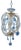 Small Vintage Crystal and Glass Chandelier, 1950s For Sale