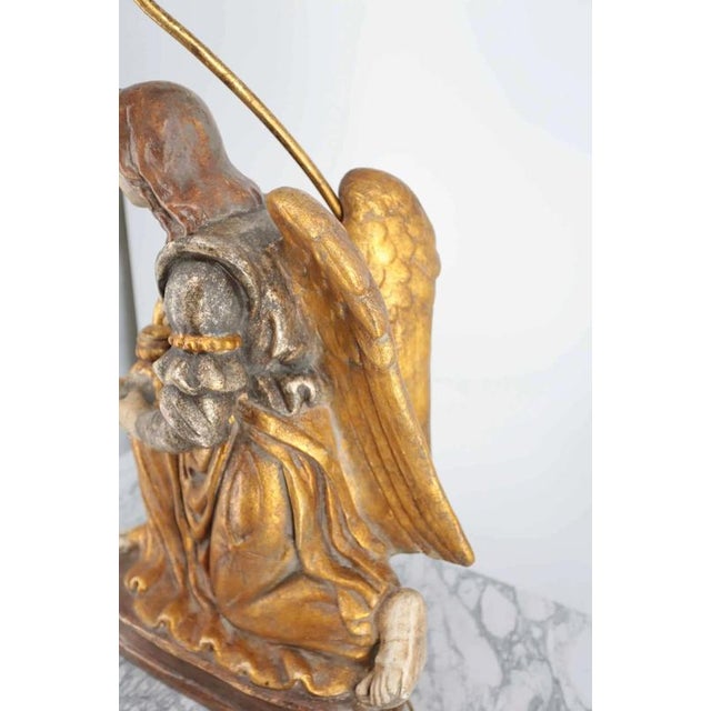 Large Antique Angel Lamp For Sale - Image 3 of 7