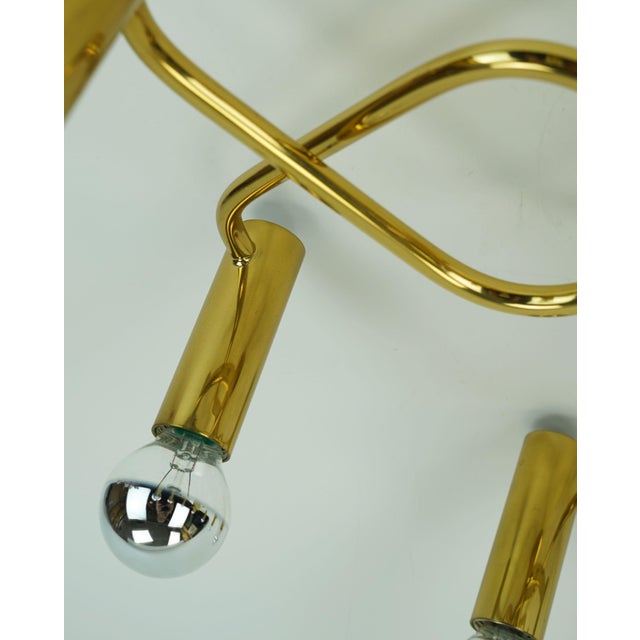 1970s Large Vintage Sputnik Brass Ceiling Lamp, 1970s For Sale - Image 5 of 12