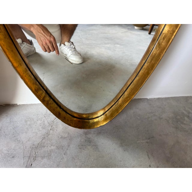 Wood 1960s Italian Hollywood Regency Gilt Wood Oval Wall Mirrors – A Pair/ Sold For Sale - Image 7 of 10
