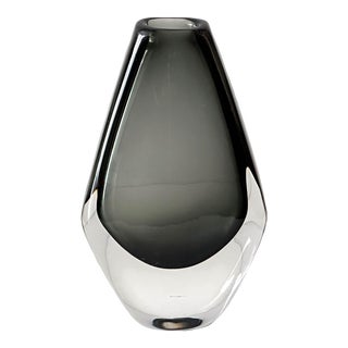 1950s “Dusk” Sommerso Glass Vase by Nils Landberg for Orrefors Sweden For Sale