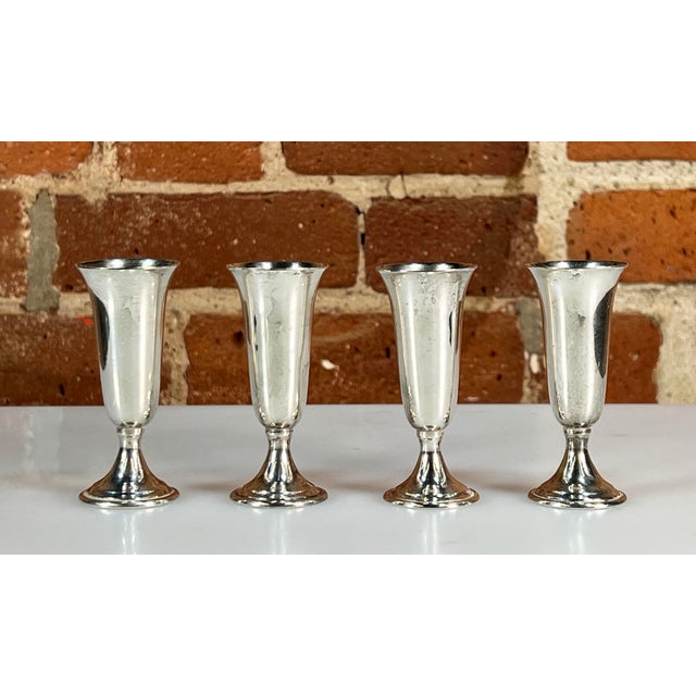 Fabulous vintage sterling silver cordials! Great for an after dinner drink or to use as shot glasses even. They measure 3"...