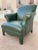 Traditional Neotraditional Fully Upholstered Leather Lounge Chair Manner of John Hutton for Donghia For Sale - Image 3 of 13