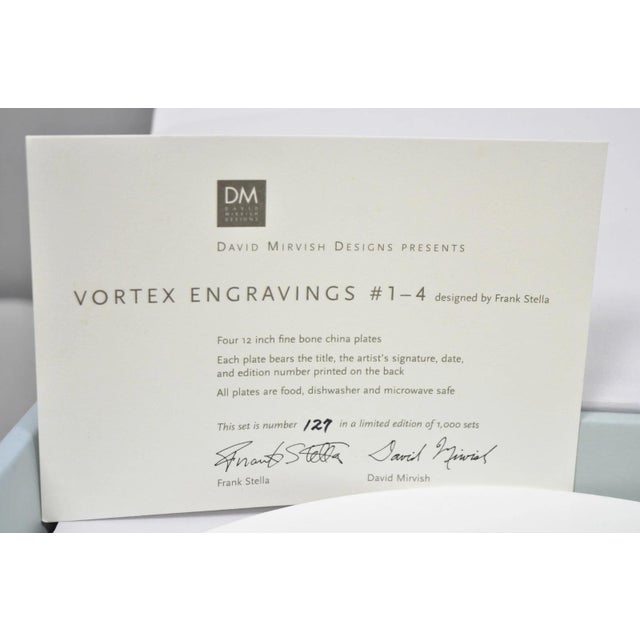 Early 20th Century Frank Stella David Mirvish Designs Vortex Engravings 1-4 Black Plate - Set of 4 For Sale - Image 12 of 13