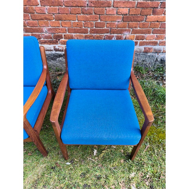 Vintage Lounge Chairs in Teak by Ole Wanscher for Cado, 1950s, Set of 2 For Sale - Image 6 of 9