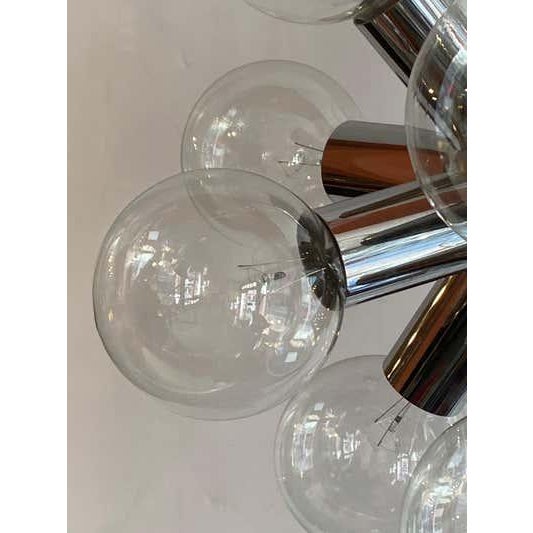 Mid-Century Modern 1968 Mid-Century Modern Kalmar Chrome Aluminum Chandelier For Sale - Image 3 of 7