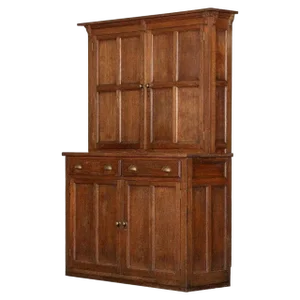 English Oak Housekeeper's Cabinet, 1900s