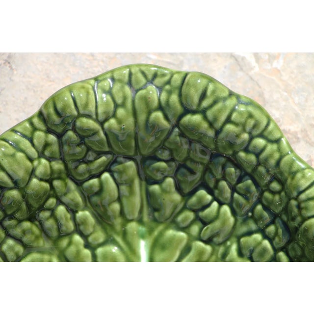 Rustic European 1950s Cabbage Fruit Bowl, Earthenware, Portuguese For Sale - Image 3 of 13