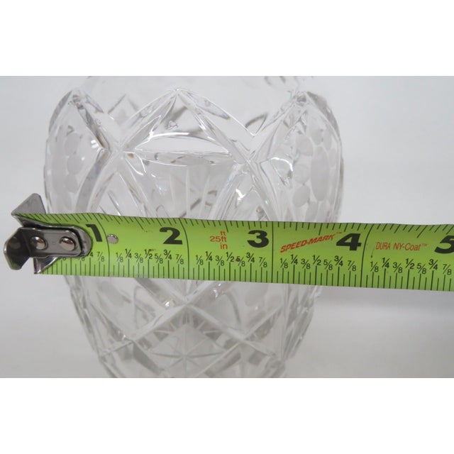 Lead Cut Crystal Lidded Candy Cookie Jar With Diamond Cut Lattice Pattern 4937b For Sale - Image 11 of 13