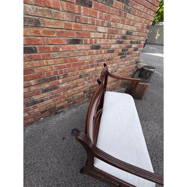 Brown English Regency Bench for Two For Sale - Image 8 of 9