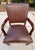 Set of 4 Vintage 1990s Gunlocke Georgian Style Brown Vinyl Armchairs For Sale - Image 13 of 18