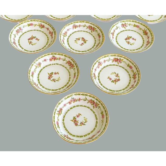 Ceramic French Limoges Dessert Bowls - Set of 10 For Sale - Image 7 of 8