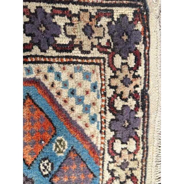 Blue Vintage Turkish Rug, 1970s For Sale - Image 8 of 14