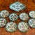Chinese Set of Eight Green Fitzhugh Porcelain Butter Plates Along With a Serving Dish For Sale - Image 3 of 16