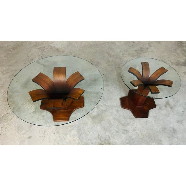 Mid-Century Bentwood Walnut Side Table by Kohler 1960s For Sale In Philadelphia - Image 6 of 6