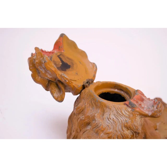 19th Century Victorian Cast Iron "Lion" Inkwell For Sale In New York - Image 6 of 13