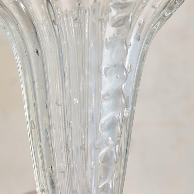 Italian Murano Bullicante Glass Vase Attributed to Barovier & Toso No. 02, 1930s For Sale - Image 11 of 11