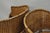 Vintage Hollywood Regency Faux Bamboo Wood & Cane Barrel Back Lounge Chair, Pair For Sale - Image 13 of 15