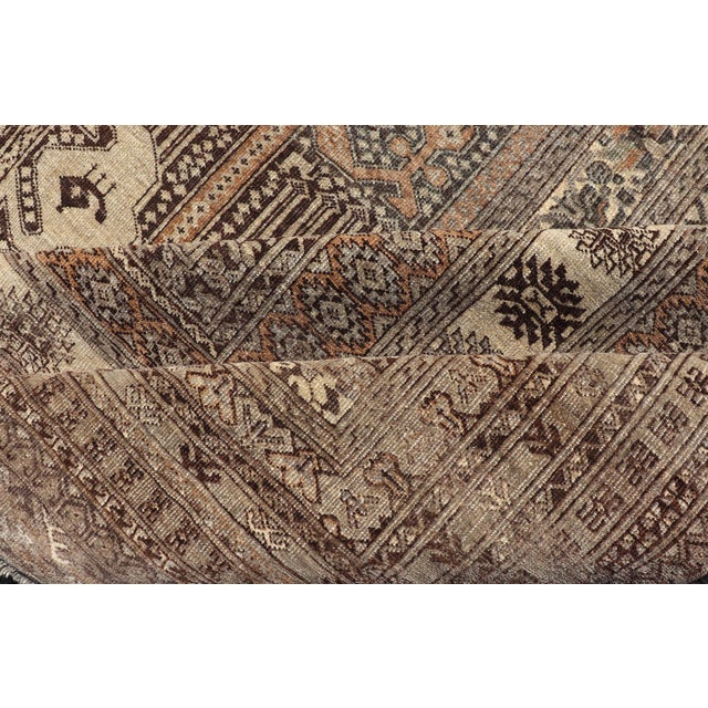 Hand-Knotted Turkomen Ersari Rug in Wool With All-Over Tribal Beluch Design 10'2 X 12'8 For Sale - Image 12 of 13