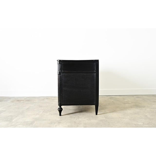 French 19th Century Ebonized Louis XVI Style Commode For Sale In Baton Rouge - Image 6 of 10