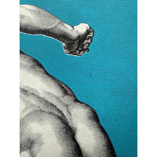 1970s Pop-Art Greek Wrestlers Silk Screen Print For Sale - Image 4 of 12