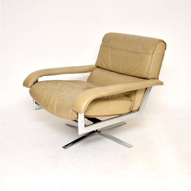 1970s Vintage Leather and Chrome Armchairs from Pieff, 1970, Set of 2 For Sale - Image 5 of 14