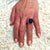 Sapphire Diamond Ring 14k Y Gold 12.05 TCW Certified, Size 6.75 For Sale - Image 4 of 8