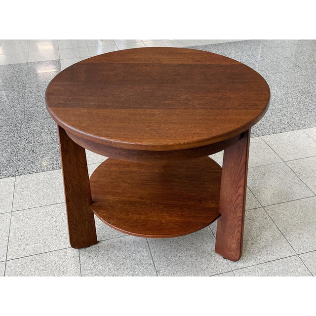 Art Deco 1920s Dutch Art Deco Tiered White Oak Side Table For Sale - Image 3 of 13